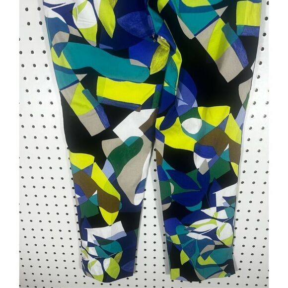 Joseph Ribkoff pantacourt geo floral printed cropped pants size 6 - Picture 5 of 13